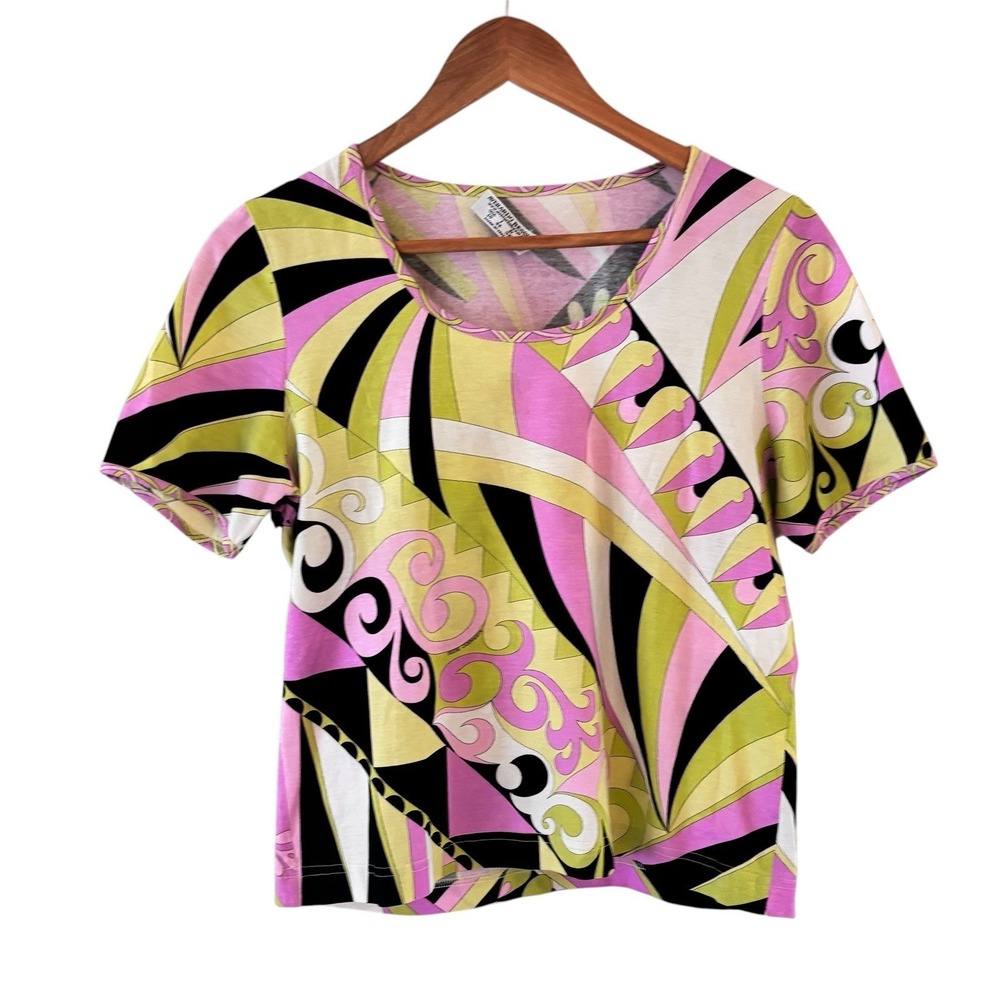 Averardo Bessi Floral Jersey Tee Top Womens 10 Maximalist Art to Wear Italy